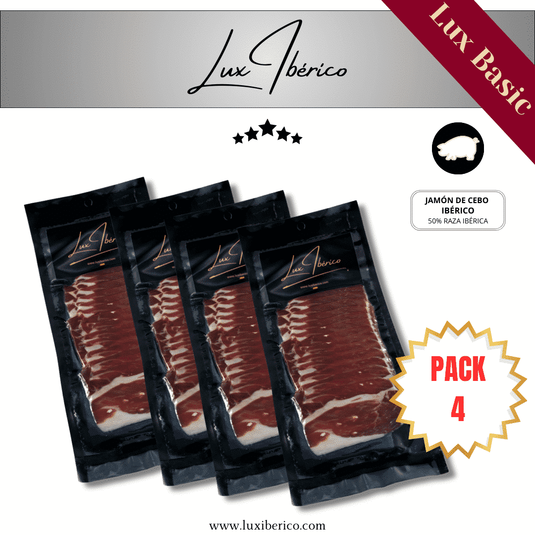 Jamón Selección Superior - 50% Raza Ibérico de Cebo (4x125g)