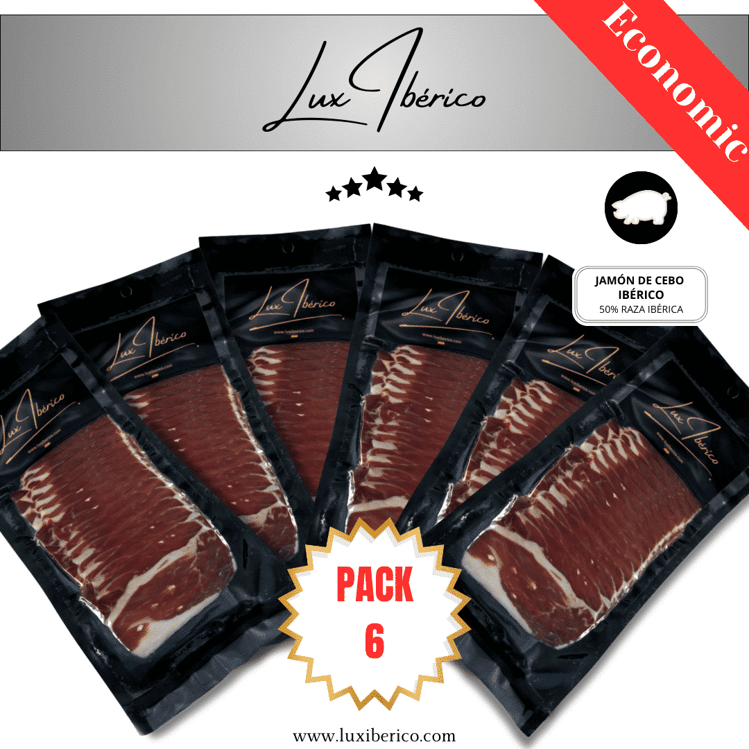 Jamón Selección Superior - 50% Raza Ibérico de Cebo (6x125g)